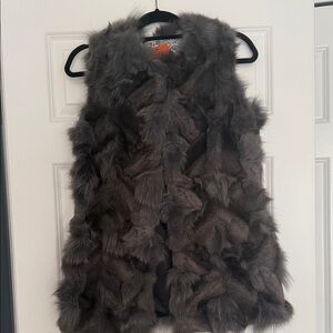Patrizia Luca RabtGray Faux Fur Vest